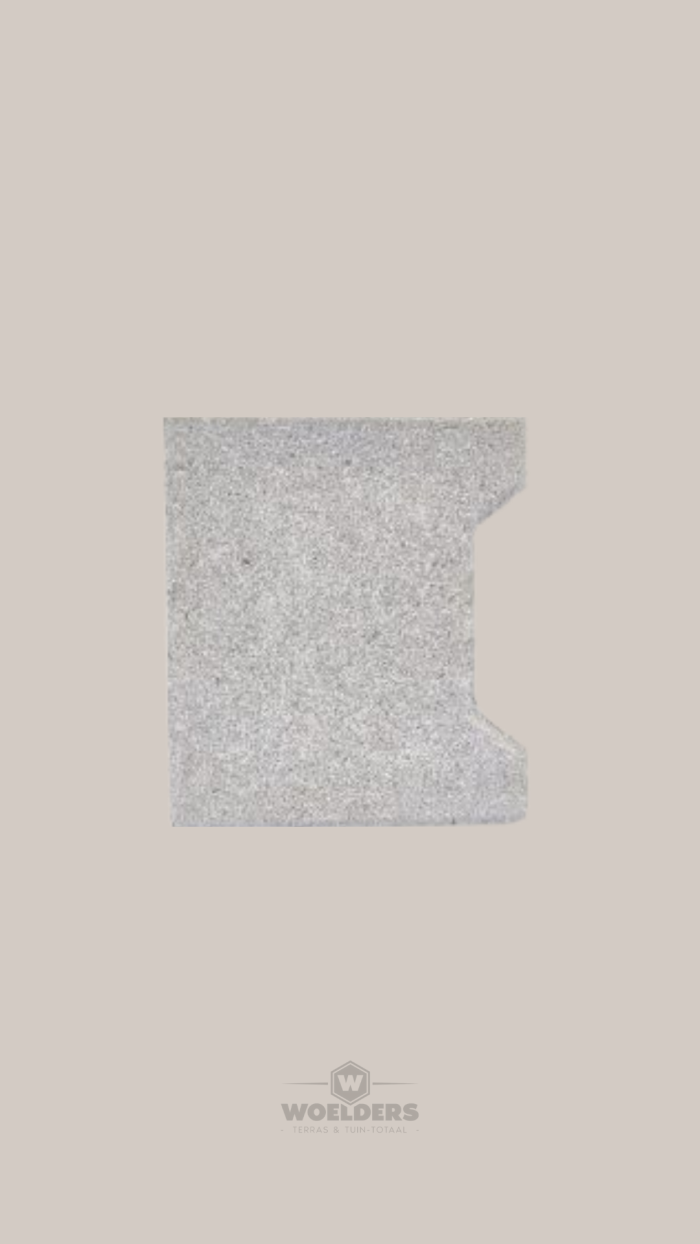 H-Verbandsteen Begin/Eind 8cm Grijs