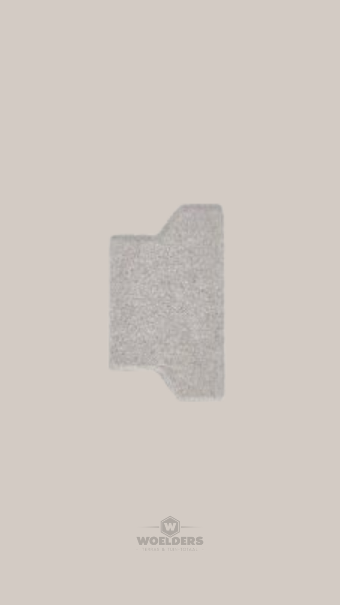 H-Verbandsteen Half 8cm Grijs