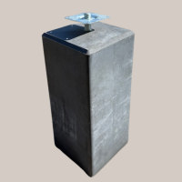 Betonpoer 20x20/23x23x50cm + Stelplaat Antraciet