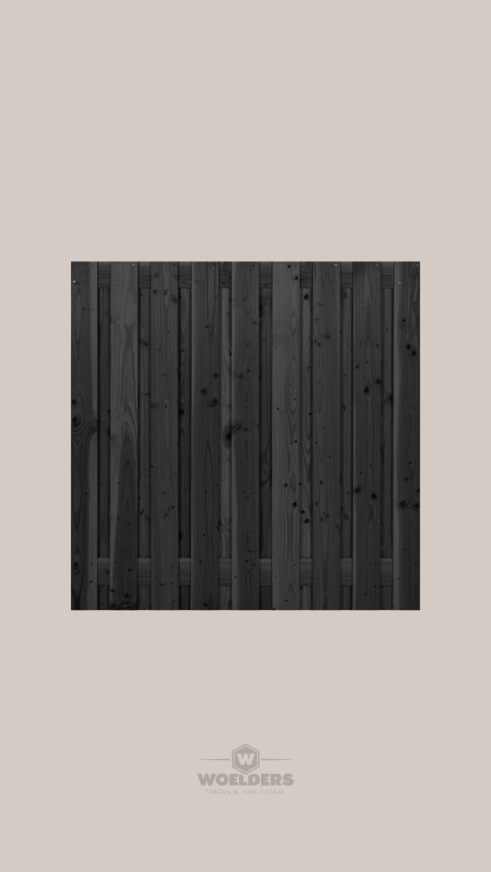 Vuren Zwart Scherm 21-planks Geschaafd
