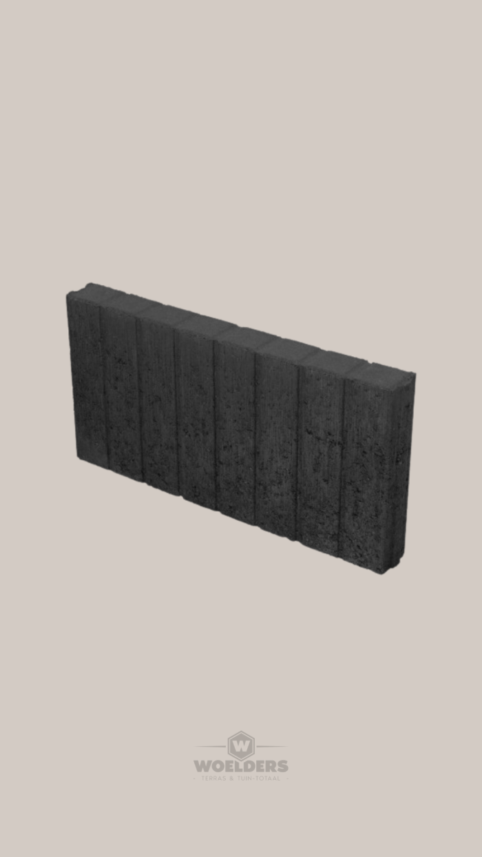Mini Quadrobandpalissade 6x25x50cm Zwart