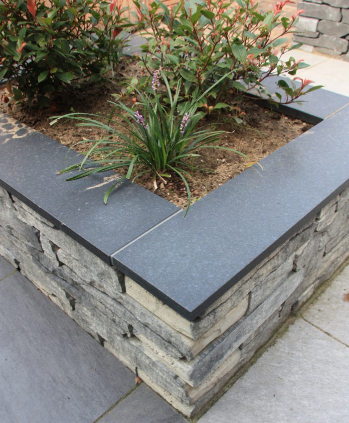 Vijverrand 100x25x3cm Black (6 zijdes verzoet, 8 facetranden) - Afbeelding 2
