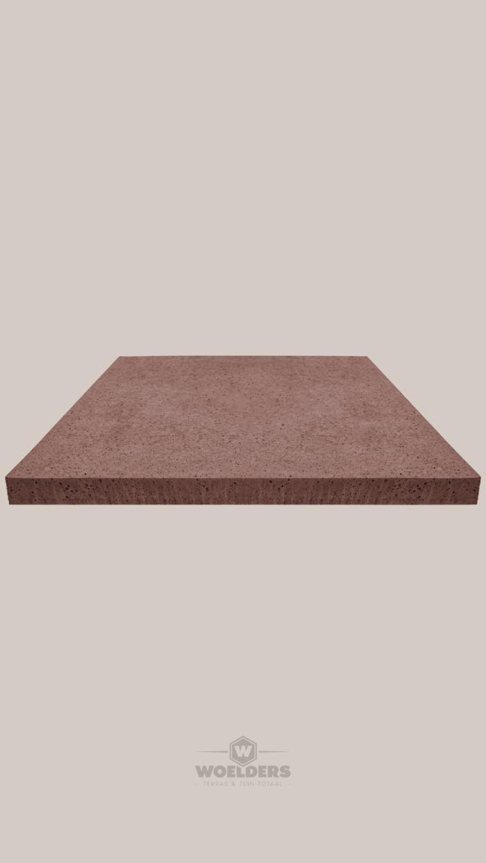 Oud Hollands Tegel 80x80x5cm Roodbruin (zonder facet) Gewapend