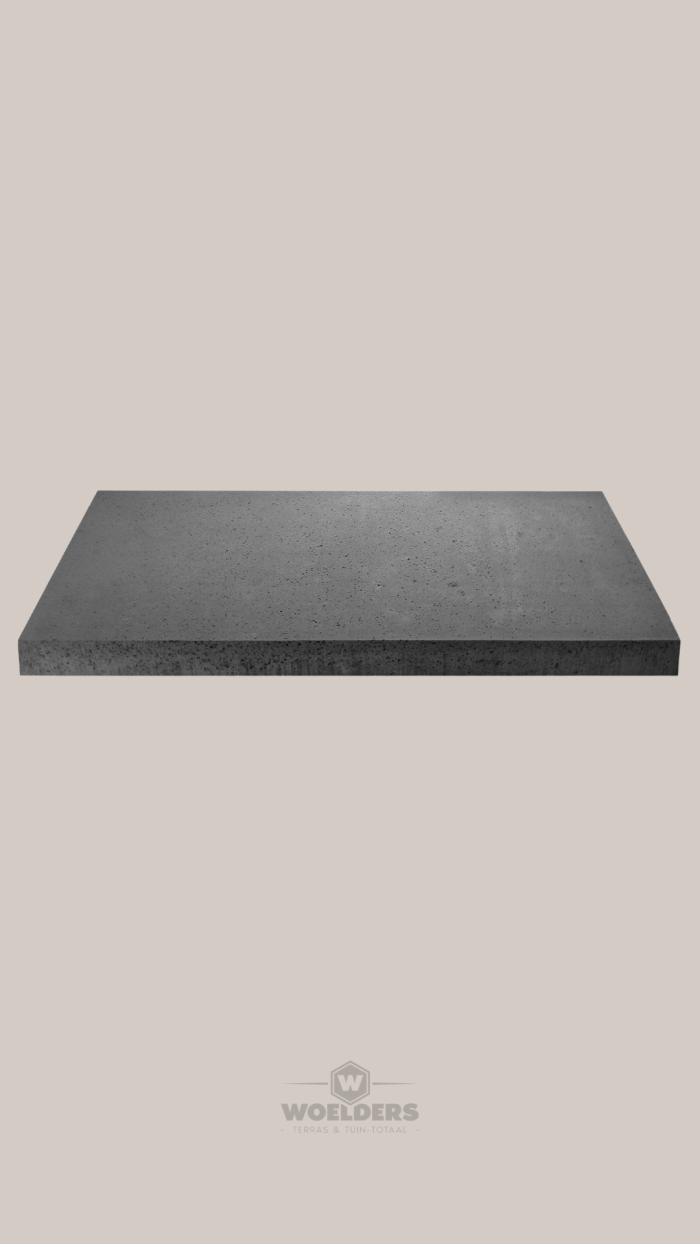 Oud Hollands Tegel 150x120x10cm Antraciet (zonder facet) Gewapend