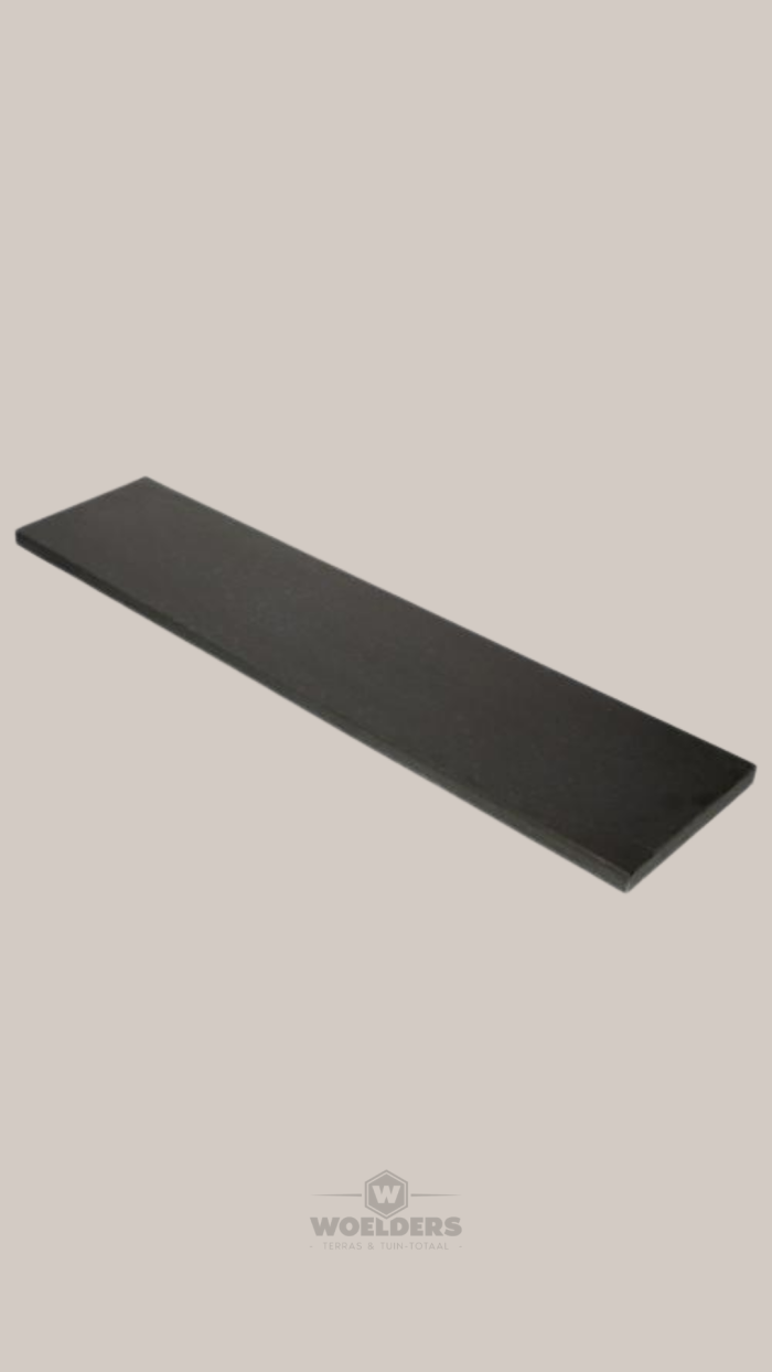Vijverrand 100x20x3cm Black (6 zijdes verzoet, 8 facetranden)