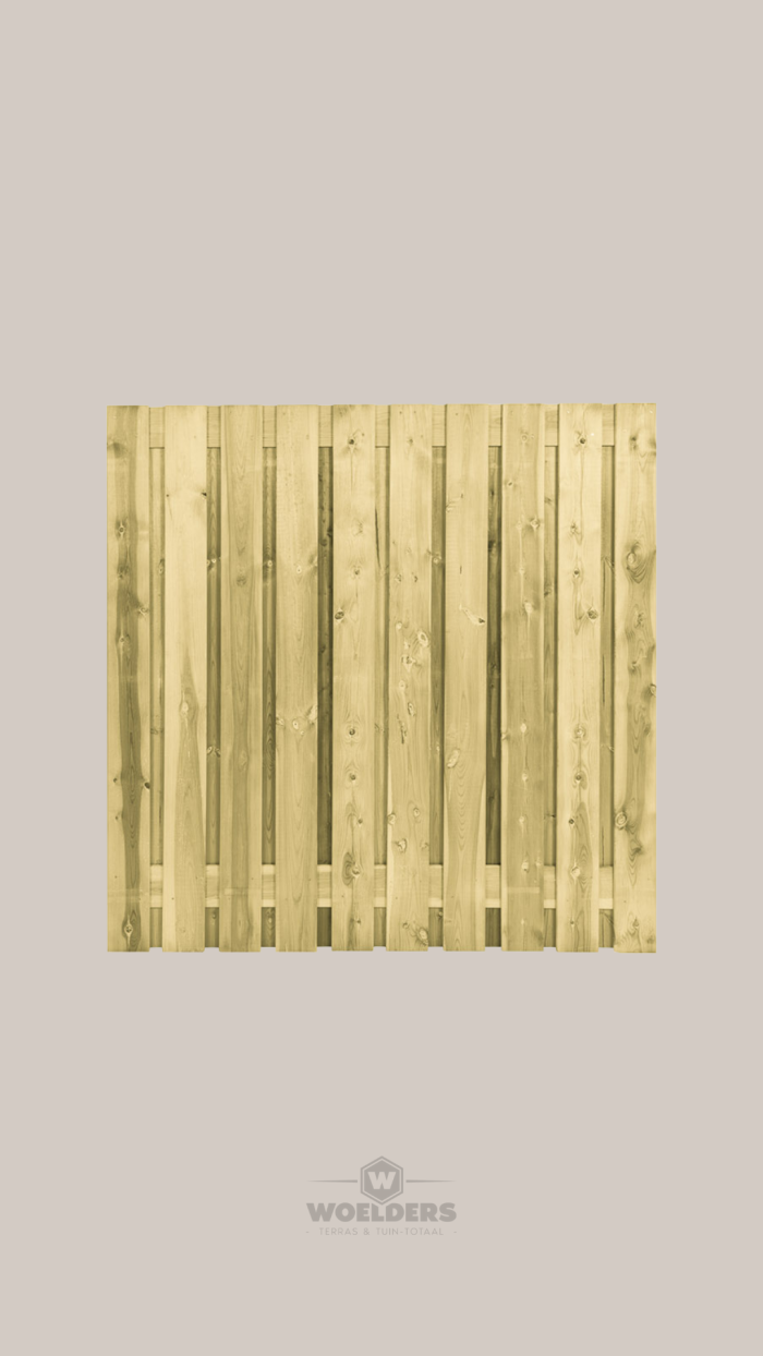 Vuren Scherm 19-Planks 180x180cm