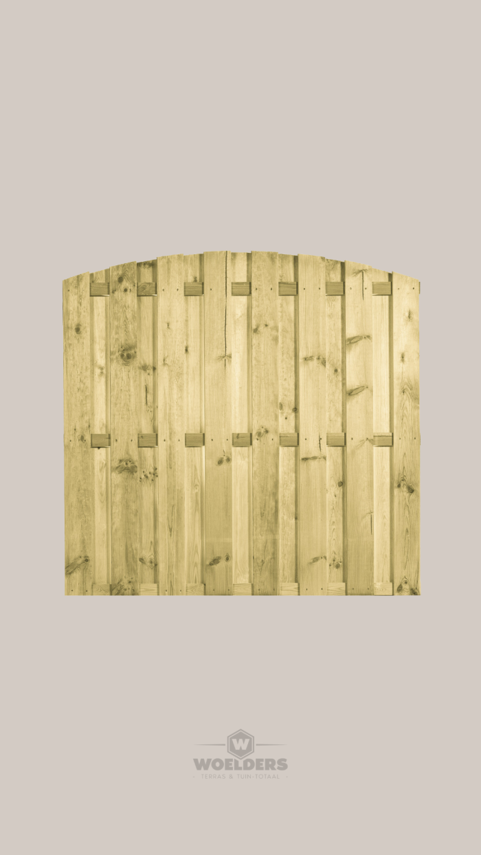 Grenen Scherm 15-planks 180x180cm