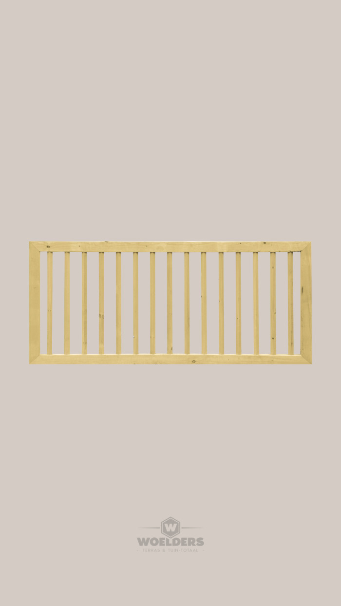 Vuren Hek In kader 60x180cm