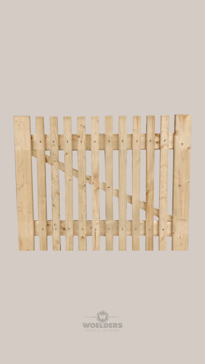 Regel poort Vuren Verticaal 80x100cm