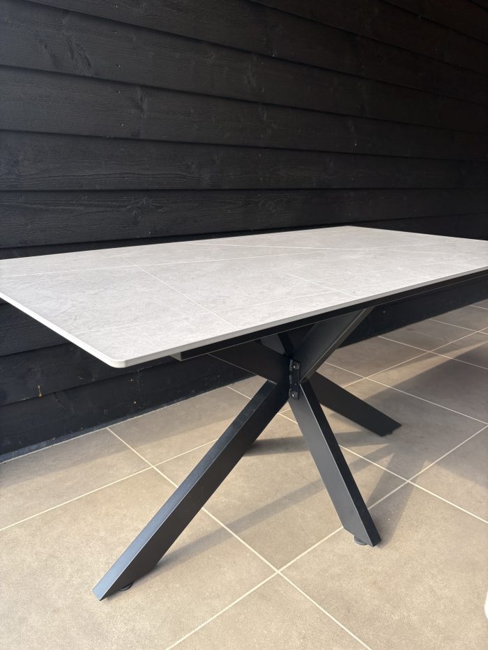 Eettafel Met Keramisch Blad 150x80x76cm Grijs - Afbeelding 2