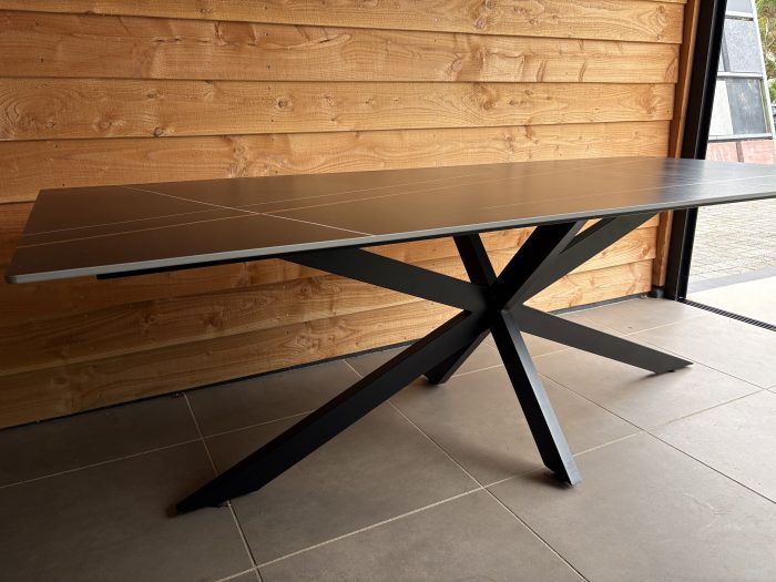 Eettafel Met Keramisch Blad 230x100x76cm Zwart - Afbeelding 2