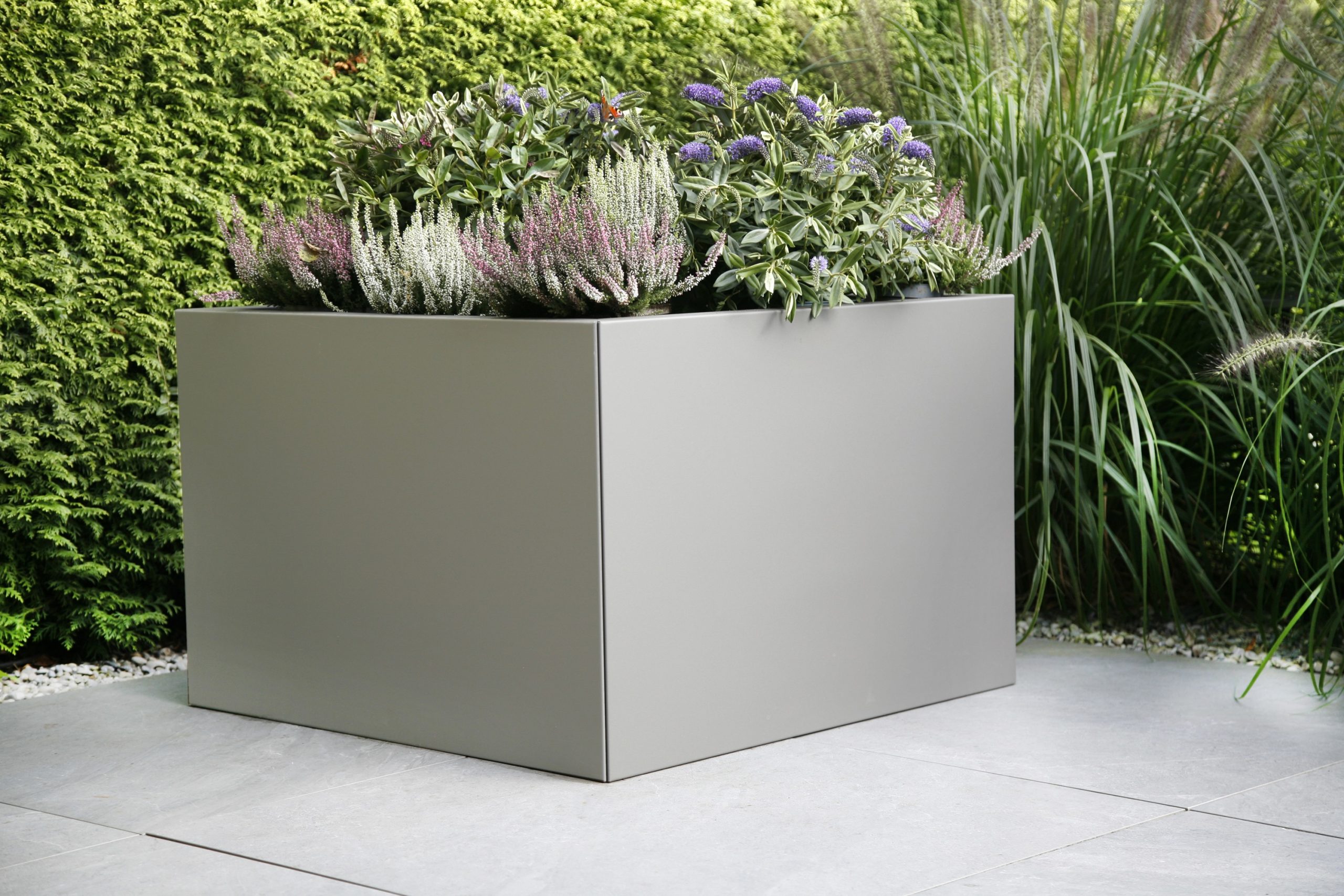 Plantenbak Vlak Taupe 60x60x80cm - Afbeelding 2