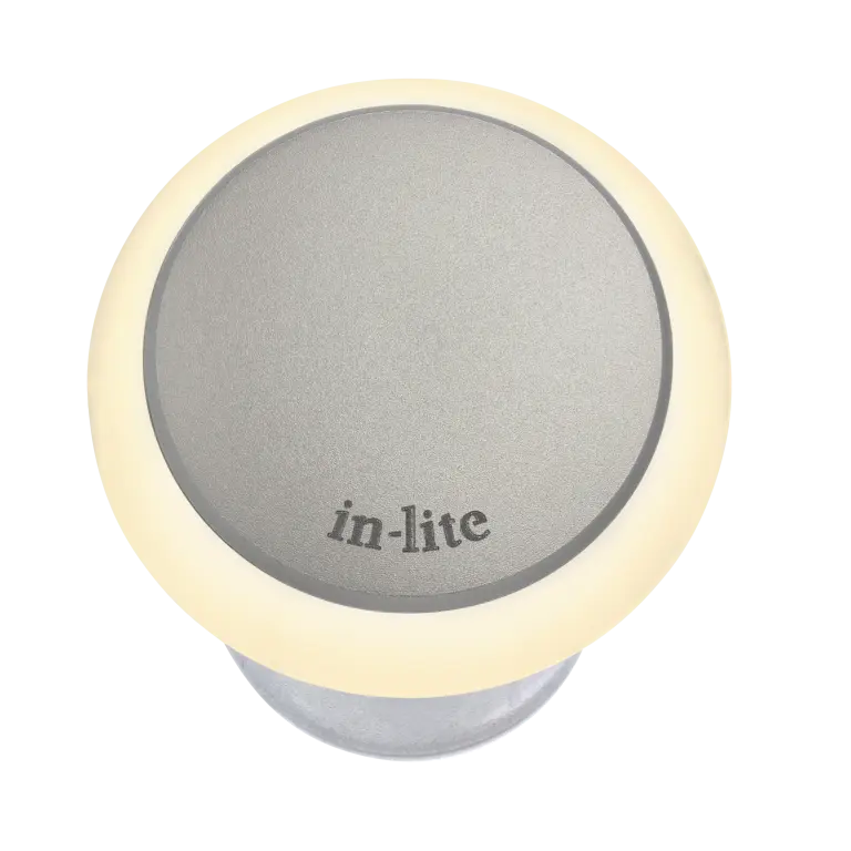 In-Lite Puck 22 LED grondspot 12V - Pearl Grey - Ø 22mm - Afbeelding 3